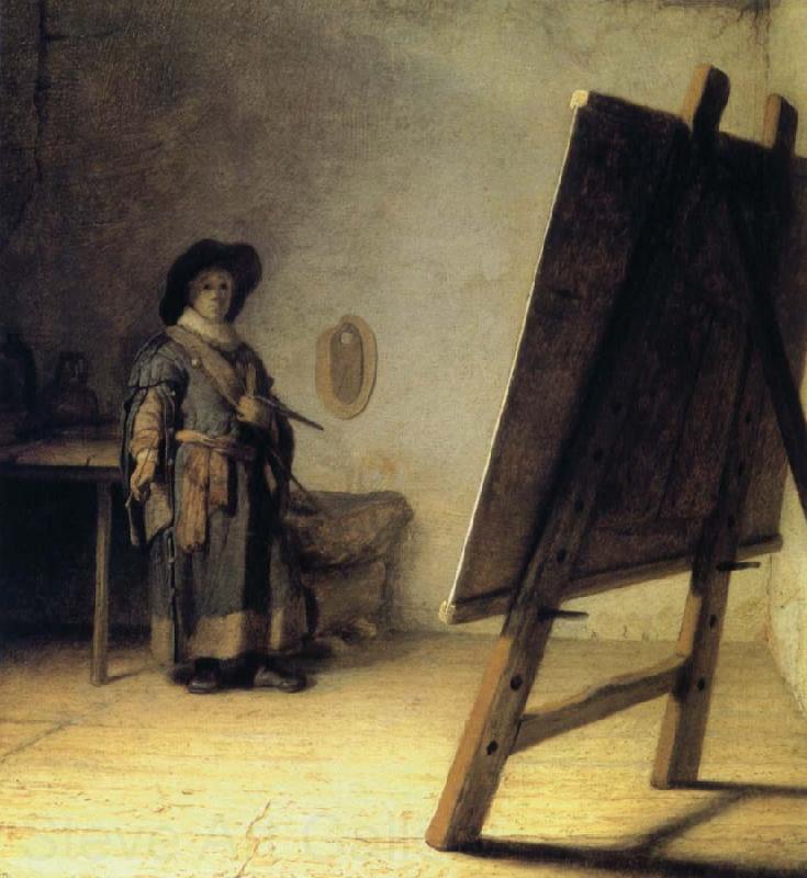 REMBRANDT Harmenszoon van Rijn A Young Painter in His Studio